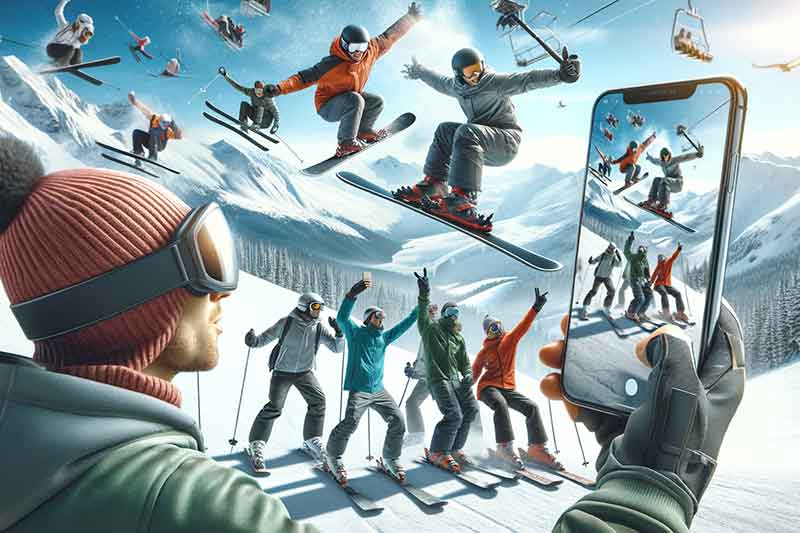 Ski og social media: Deling af sneoplevelser